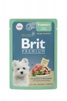 Brit Premium пауч для щенков мини-пород (индейка с яблоком в соусе), 85 г