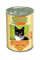 Basic Line консервы для взрослых кошек с курицей, 1250 г.
