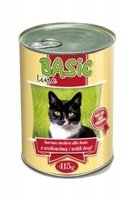 Basic Line консервы для взрослых кошек с говядиной, 1250 г.