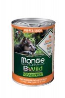 Консервы Monge BWild GF Puppy&Junior с уткой, 400 г.