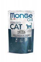 Консервы Monge Cat Grill Pouch Sterilised Trout (с форелью), 85г. 