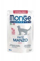Консервы Monge Cat Mono Paté Sterilised Beef (с говядиной), 85г.