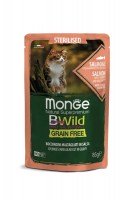 Консервы Monge Cat BWild Sterilised Salmon (с лососем, креветками и овощами), 85 г.