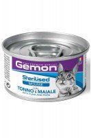 Мусс Gemon Cat Adult Sterilized Mousse (Тунец и свинина), 85 г.