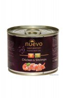NUEVO консервы для взрослых кошек с курицей и креветками, 200 г.
