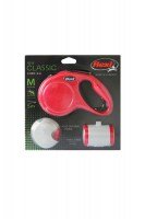 Комплект Рулетка Flexi New Classic M, трос, 5м 20кг + Фонарик LED + Multi Box