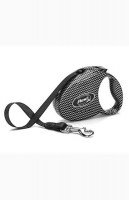 Рулетка-поводок Flexi Fashion S, Карбон, лента 3м 15кг