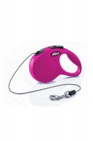 Рулетка-поводок Flexi New Classic S, трос, 5м 12кг