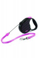 Рулетка-поводок Flexi Color M Dots, трос, 5м 20кг
