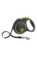 Рулетка-поводок Flexi Black Design M, лента, 5м 25кг