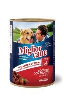 Консервы Miglior cane Кусочки с говядиной в соусе, 405 г.
