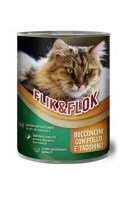 Консервы Morando Flik&Flok Cat Кусочки с курицей и индейкой, 405 г.