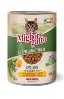Консервы Miglior gatto Le Specialità Italiane (Курица, горох и морковь в соусе) 405гр
