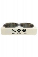 Подставка с мисками Eat Play Love 2х0,40 л