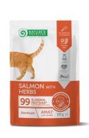 Влажный корм Natures Protection Adult Sterilised (Лосось и травы), 100 г.