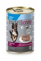 Паштет Nutrilove Pate Dog salmon с лососем 30%, 400 г