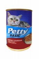 Petty консервы для кошек с кусочками говядины, 415 г.