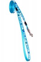 Удлиненный поводок Rogz Lapz Trendy Lijn Lang Blue Bones, 1,8 м