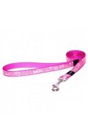 Удлиненный поводок Rogz Lapz Trendy Lijn Lang Pink Bones, 1,8 м