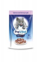 Консервы PreVital Premium line (Лосось с креветками) в желе, 100 г