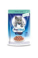 Консервы PreVital Premium line (Птица) для стерилизованных кошек в соусе, 100 г