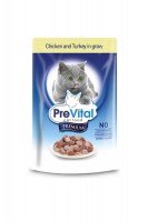 Консервы PreVital Premium line (Курица с индейкой) в соусе, 100 г