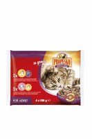 Консервы Propesko Cat Pouch с курицей и печенью, с ягненком и курицей в соусе, 400 г, 4 шт