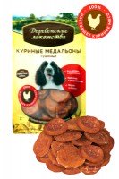 Куриные медальоны сушеные Деревенские лакомства, 90 г.