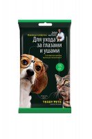 Teddy Pets - влажные салфетки уход за глазами, ушами, 15 шт.