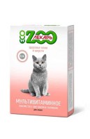 Лакомство мультивитаминное «ЭКО ZOOЛЕКАРЬ» для кошек «Здоровье кожи и шерсти», 90 табл.