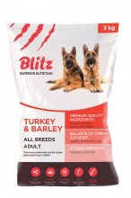 Blitz Adult Turkey & Barley для взрослых собак всех пород